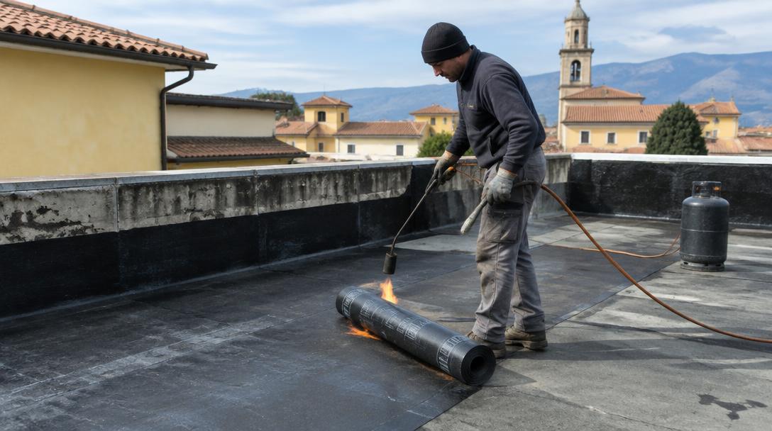 Impermeabilizzazione di una copertura con membrana protettiva